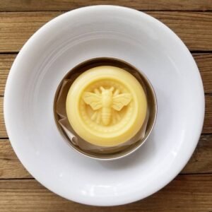 orange blossom lotion bar natural beeswax moisturizer in reusable tin